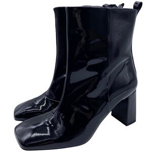Good American NWOB Patent Leather Ankle Square Toe